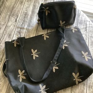 Sally Spicer Tote & Accessory Bag Dragonfly
